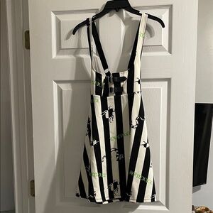 Hot Topic Beetlejuice Striped Midi Skirt